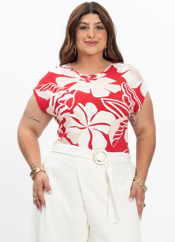 Secret Glam - Blusa Manga Curta Feminina Vermelho 4