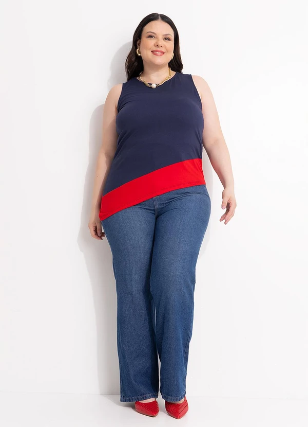 Marguerite - Blusa Marinho e Vermelho em Malha 3