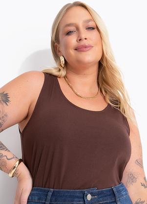 Blusa (Marrom) em Algod�o