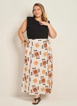 Lisamour - Blusa Regata com Ombros Estruturados Preto - LISAMOUR