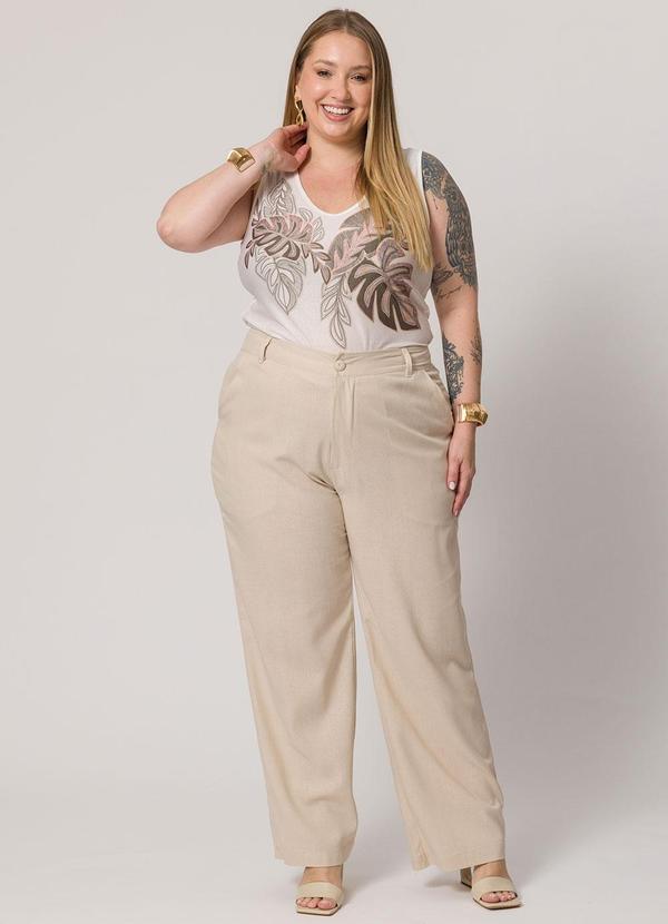 Lisamour - Blusa Regata Estampada Branco 2