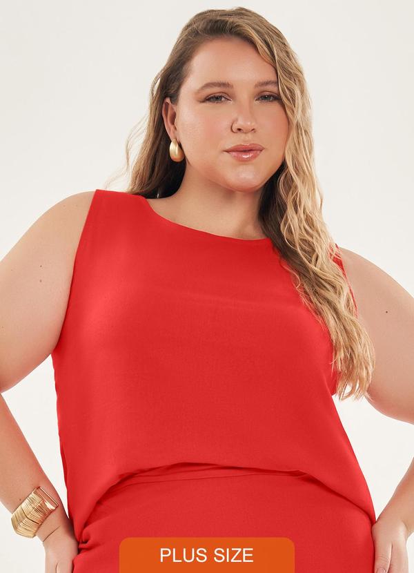 Lisamour - Blusa Regata Lisa Vermelha