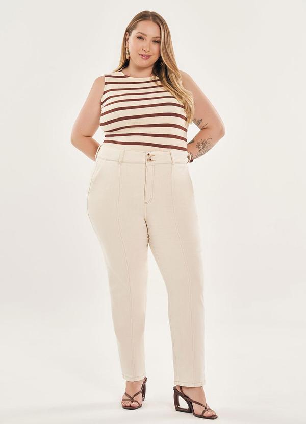 Lisamour - Blusa Regata Listrada Marrom 2