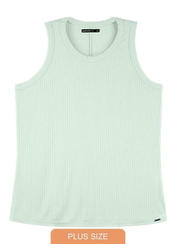 Rezzato - Blusa Regata Ribana Adulto Plus Feminino Verde