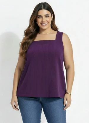 Marguerite - Blusa Roxo em Tecido Maquinetado - MARGUERITE