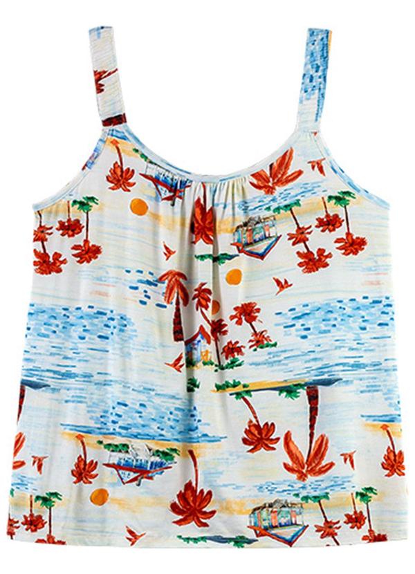 Rezzato - Blusa Summer Love Plus Size Feminino Branco 1