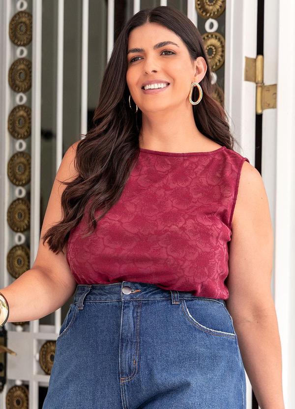 Blusa (Bord�) em Tule Floral