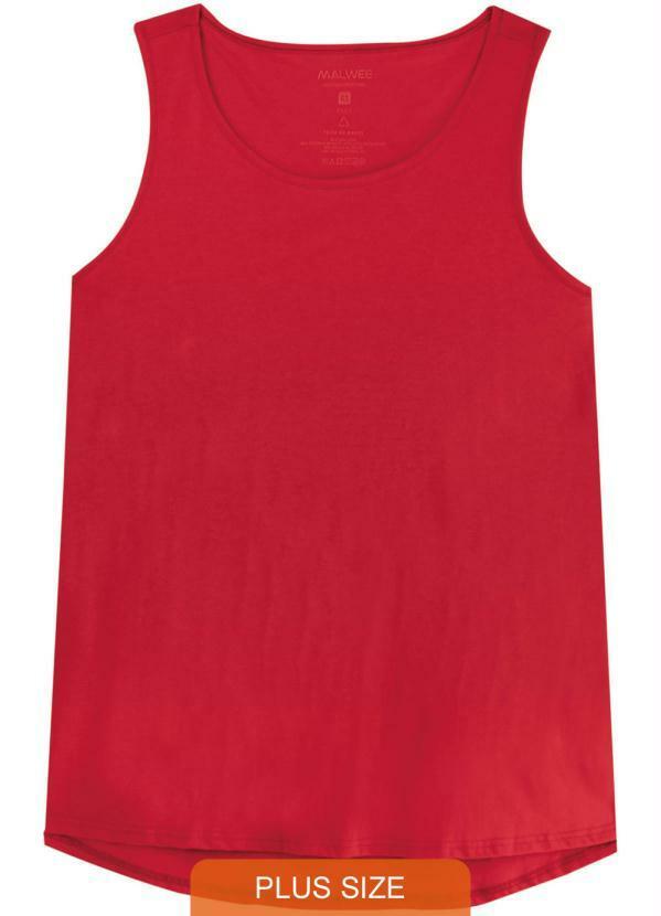 Malwee Plus - Blusa Vermelha Meia Malha Feminina