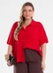 Secret Glam - Camisa Linho Strong Feminina Bege - variação: Vermelho