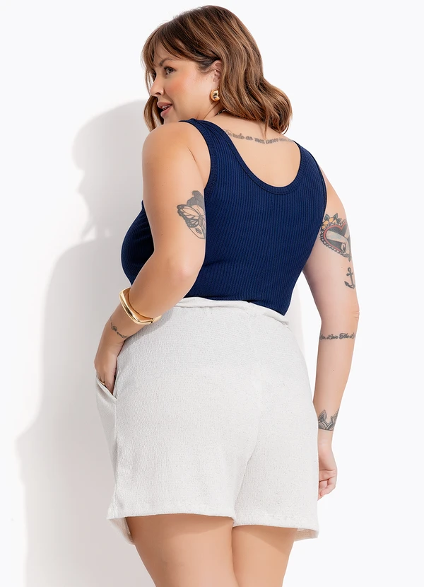 Marguerite - Regata Azul Marinho em Canelado 4