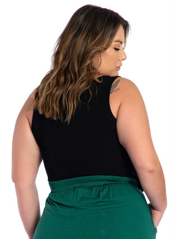 Miss Masy Plus - Regata Básica Preto 2