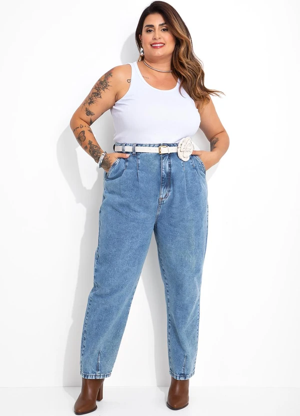 Marguerite - Regata Branca em Canelado com Flor