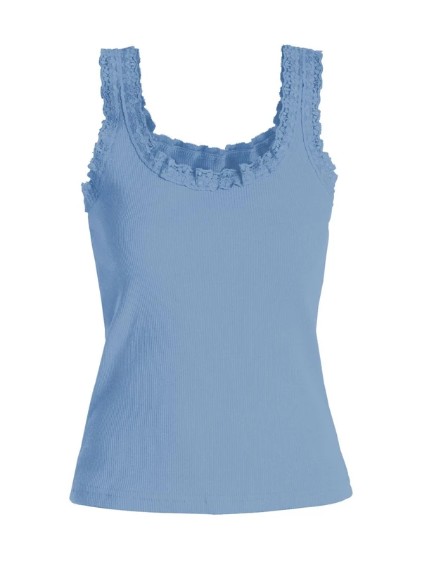 Marguerite - Regata Canelada Azul Plus Size Marguerite 9