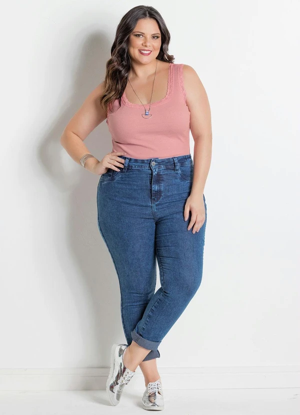 Marguerite - Regata Canelada Rosê Plus Size Marguerite 7