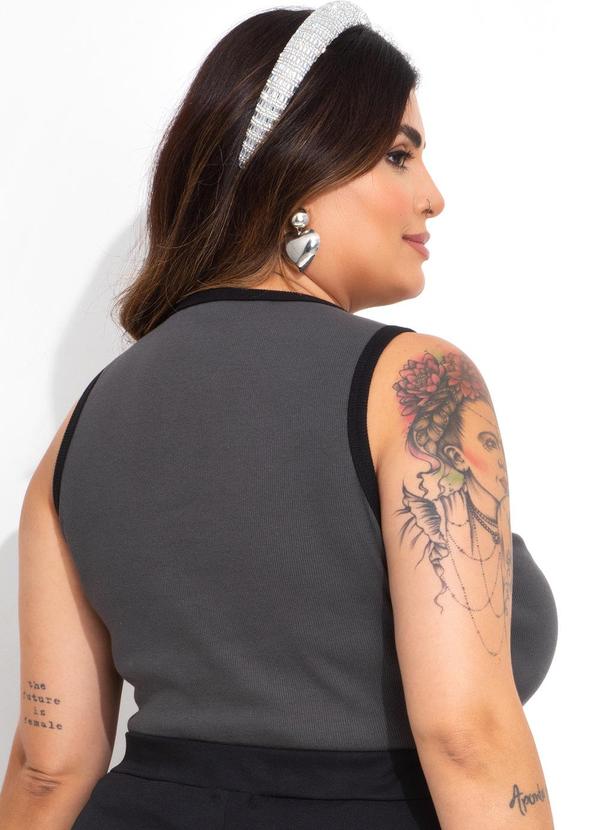 Marguerite - Regata Cinza Escura em Canelado 4