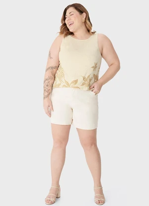 Malwee - Regata Evasê Tropical PlusOff White - MALWEE