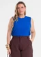 Secret Glam - Regata Feminina Canelada Plus Size Verde - variação: Azul