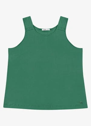 Secret Glam - Regata Feminina com Detalhe na Alça Verde - SECRET GLAM