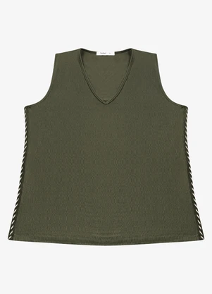 Secret Glam - Regata Feminina com Retilinea Verde - SECRET GLAM
