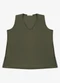 Secret Glam - Regata Feminina com Retilinea Preto - variação: Verde