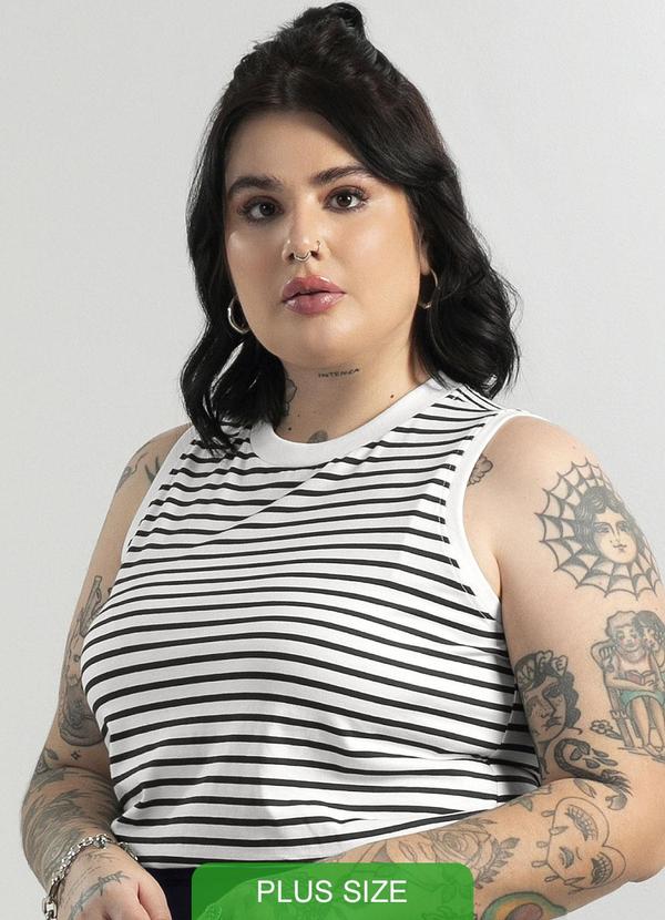 Cativa - Regata Feminina Comfort Estampada Branco