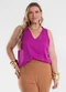 Secret Glam - Regata Feminina Decote V Marrom - variação: Roxo
