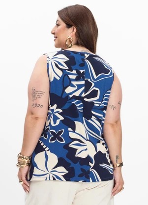 Secret Glam - Regata Feminina em Viscotorcion Azul - SECRET GLAM