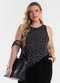 Secret Glam - Regata Feminina Estampada Viscose Marrom - variação: Preto
