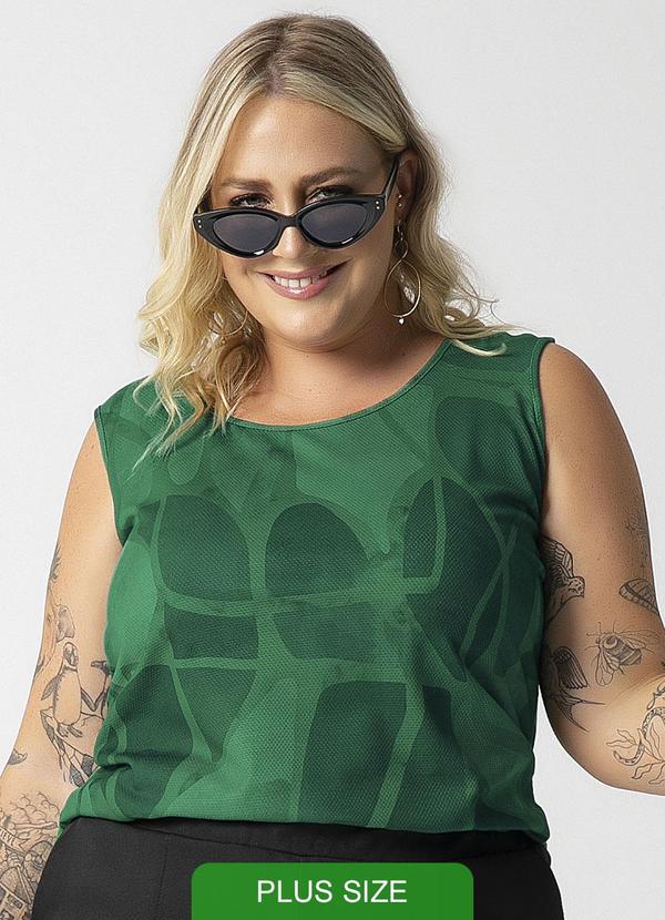 Habana - Regata Feminina Leve com Estampa Verde