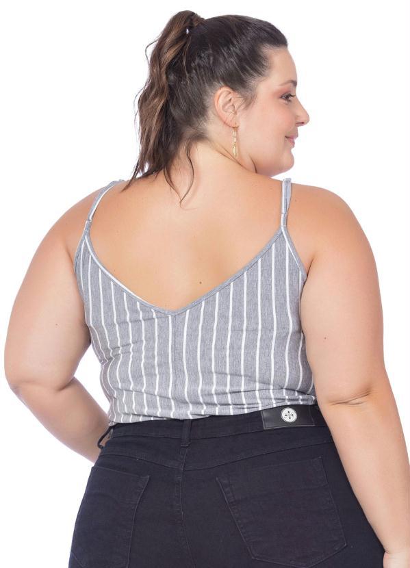 Miss Masy Plus - Regata Feminina Listrada Mescla 2