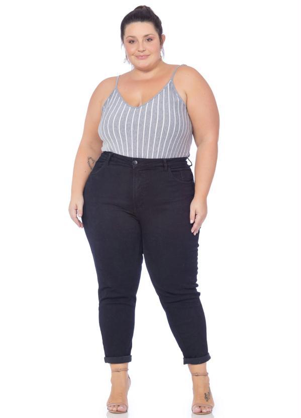 Miss Masy Plus - Regata Feminina Listrada Mescla 3