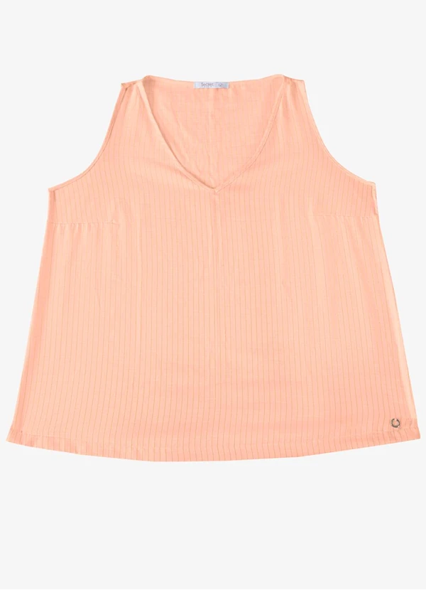 Secret Glam - Regata Feminina Plus Decote V Rosa