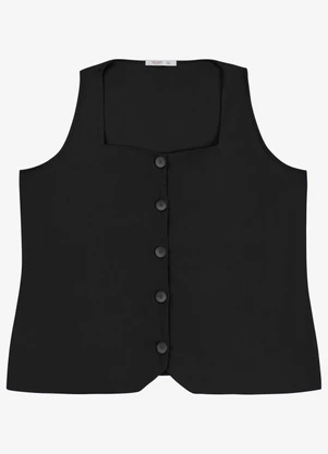 Secret Glam - Regata Feminina Plus Preto - SECRET GLAM