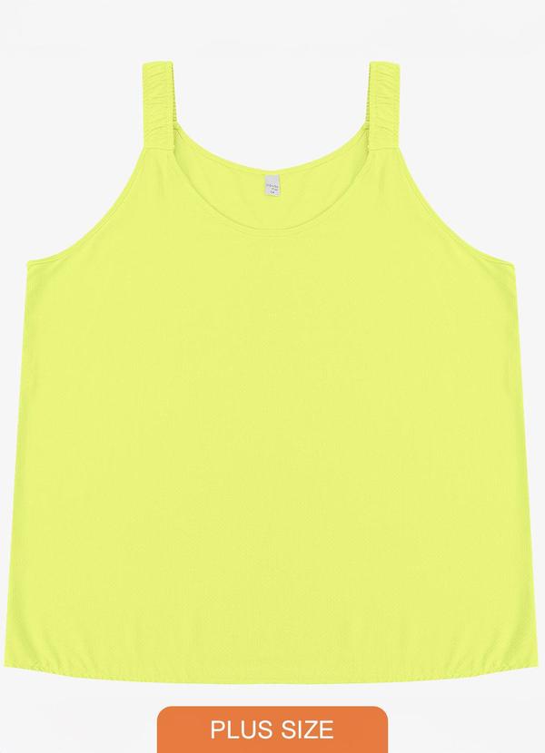 Infinita Cor - Regata Feminina Plus Size Amarelo