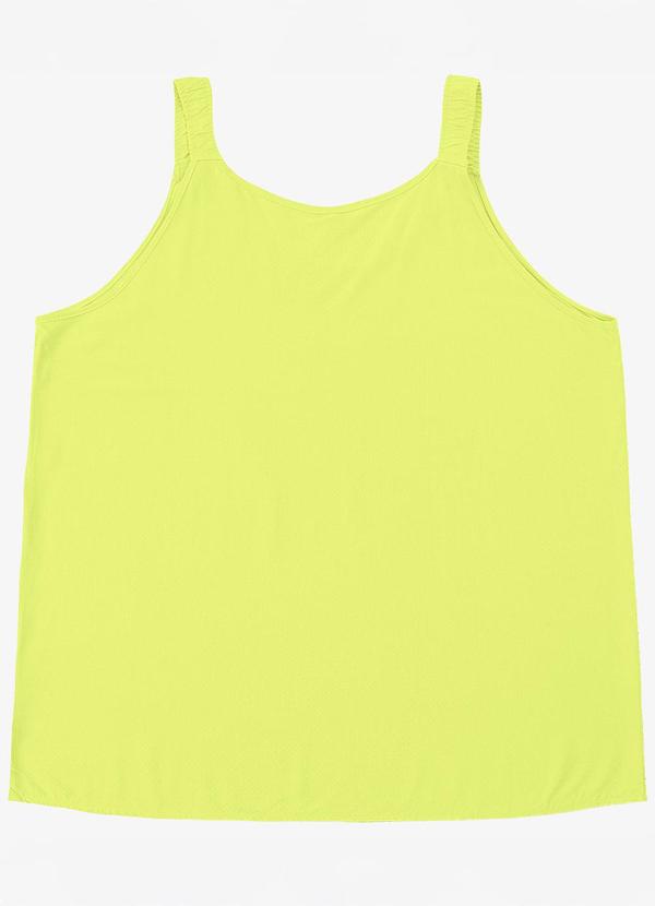 Infinita Cor - Regata Feminina Plus Size Amarelo 2