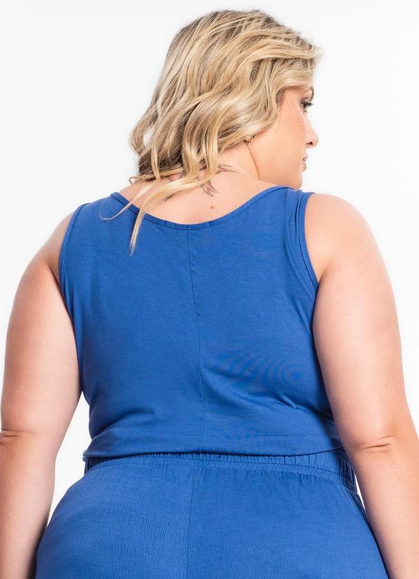 Secret Glam - Regata Feminina Plus Size Azul 1