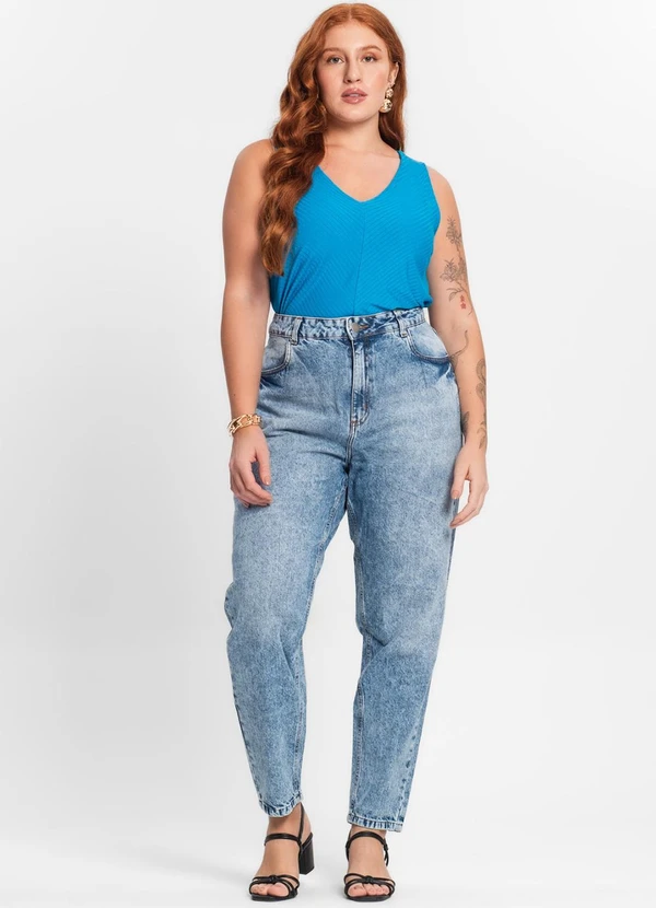 Secret Glam - Regata Feminina Plus Size Azul 3