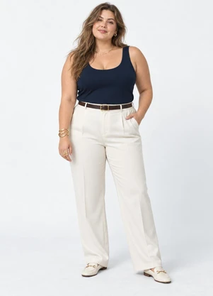 Secret Glam - Regata Feminina Plus Size Azul - SECRET GLAM