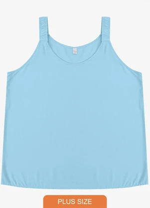 Infinita Cor - Regata Feminina Plus Size Azul - INFINITA COR