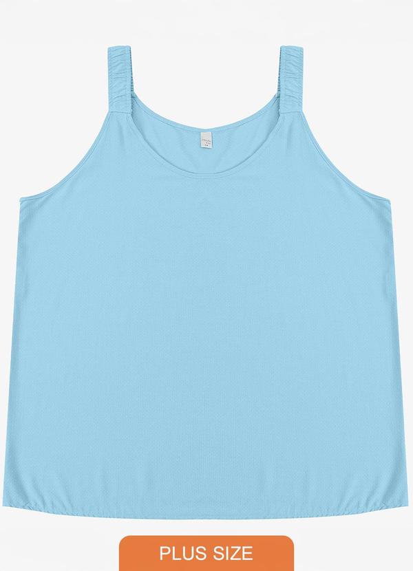 Infinita Cor - Regata Feminina Plus Size Azul