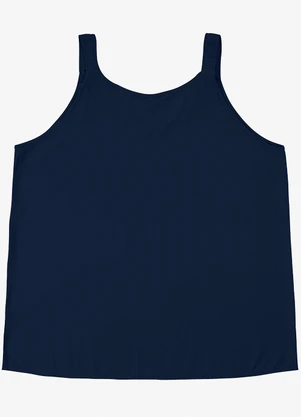 Infinita Cor - Regata Feminina Plus Size Azul - INFINITA COR