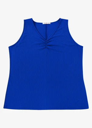 Secret Glam - Regata Feminina Plus Size Azul - SECRET GLAM