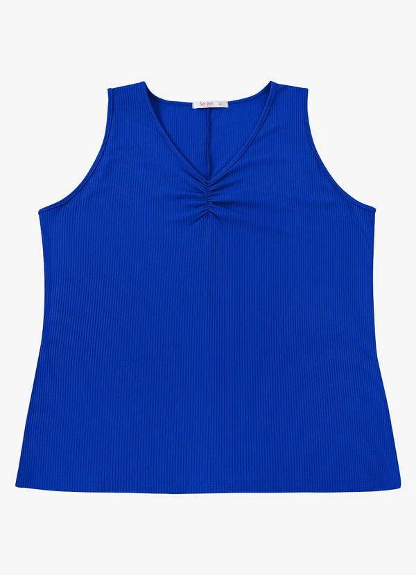 Secret Glam - Regata Feminina Plus Size Azul