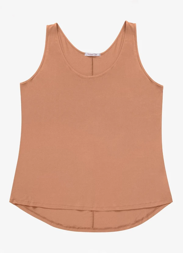Secret Glam - Regata Feminina Plus Size Bege