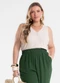 Secret Glam - Regata Feminina Plus Size Bege - variação: Bege