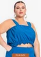 Secret Glam - Regata Feminina Plus Size Crepe Light Rosa - variação: Azul