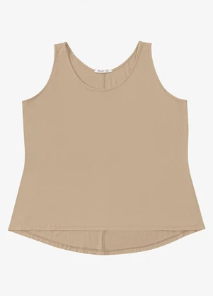 Secret Glam - Regata Feminina Plus Size Marrom - SECRET GLAM
