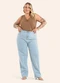 Secret Glam - Regata Feminina Plus Size Bege - variação: Marrom