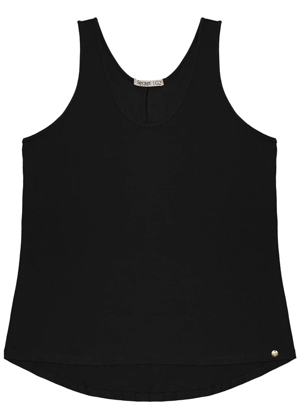 Secret Glam - Regata Feminina Plus Size Preto 4