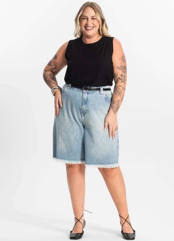 Secret Glam - Regata Feminina Plus Size Preto 3